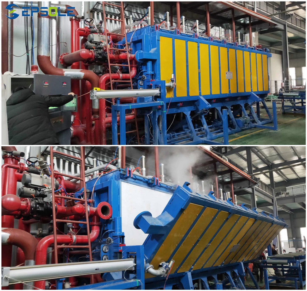 expanded polystyrene Auto Air Cooling EPS Foam Block Moulding Machine